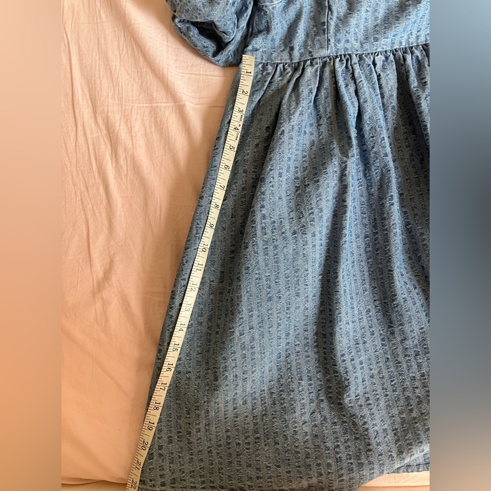 Levi's Blue Puff Sleeve Dress - Picture 9 of 9